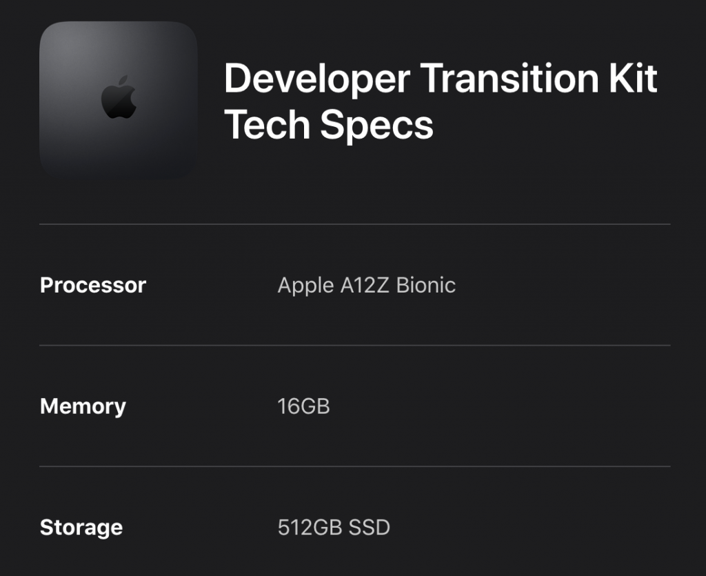mac specs for app development